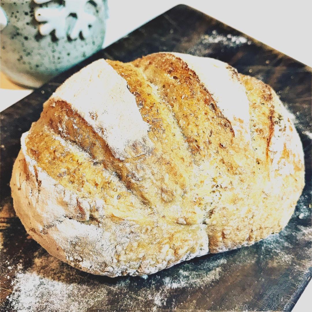 无油全麦乡村面包