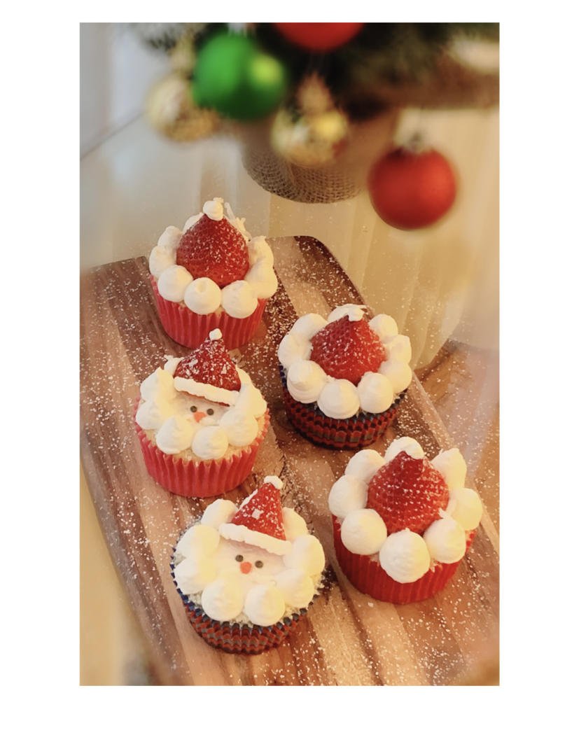 圣诞纸杯蛋糕(超详细视频教程)