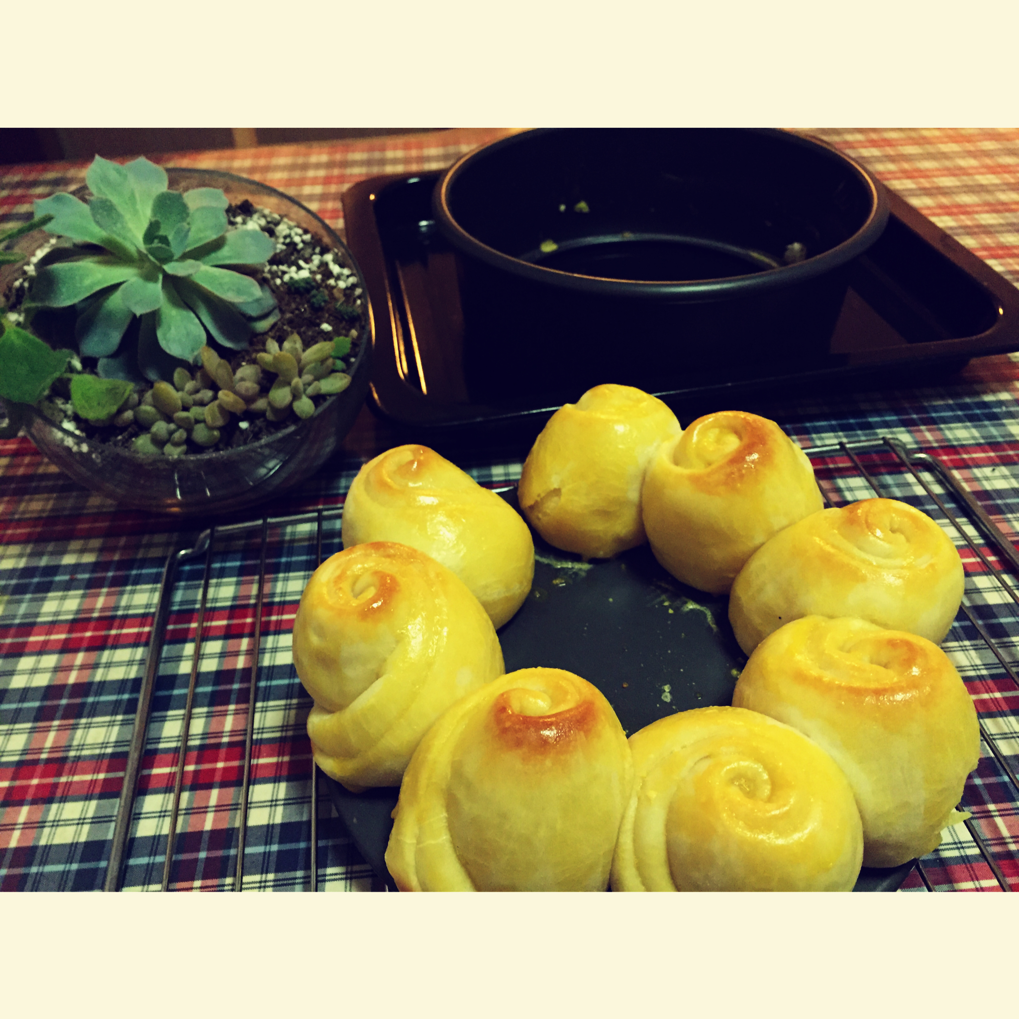 椰蓉花环面包