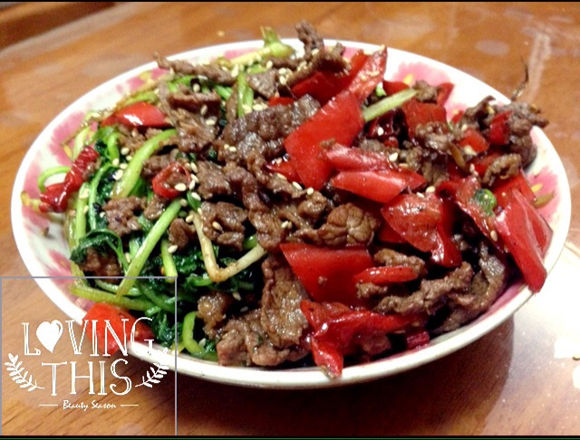 香菜孜然牛肉
