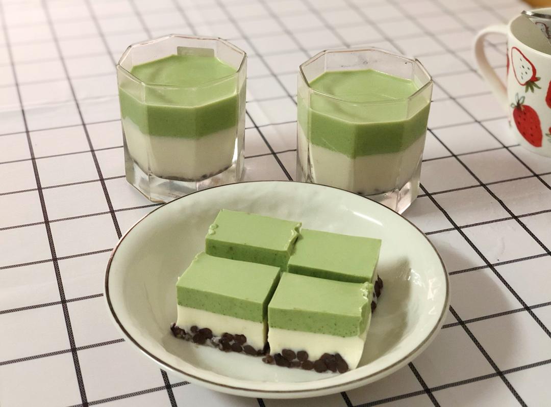 抹茶红豆奶糕
