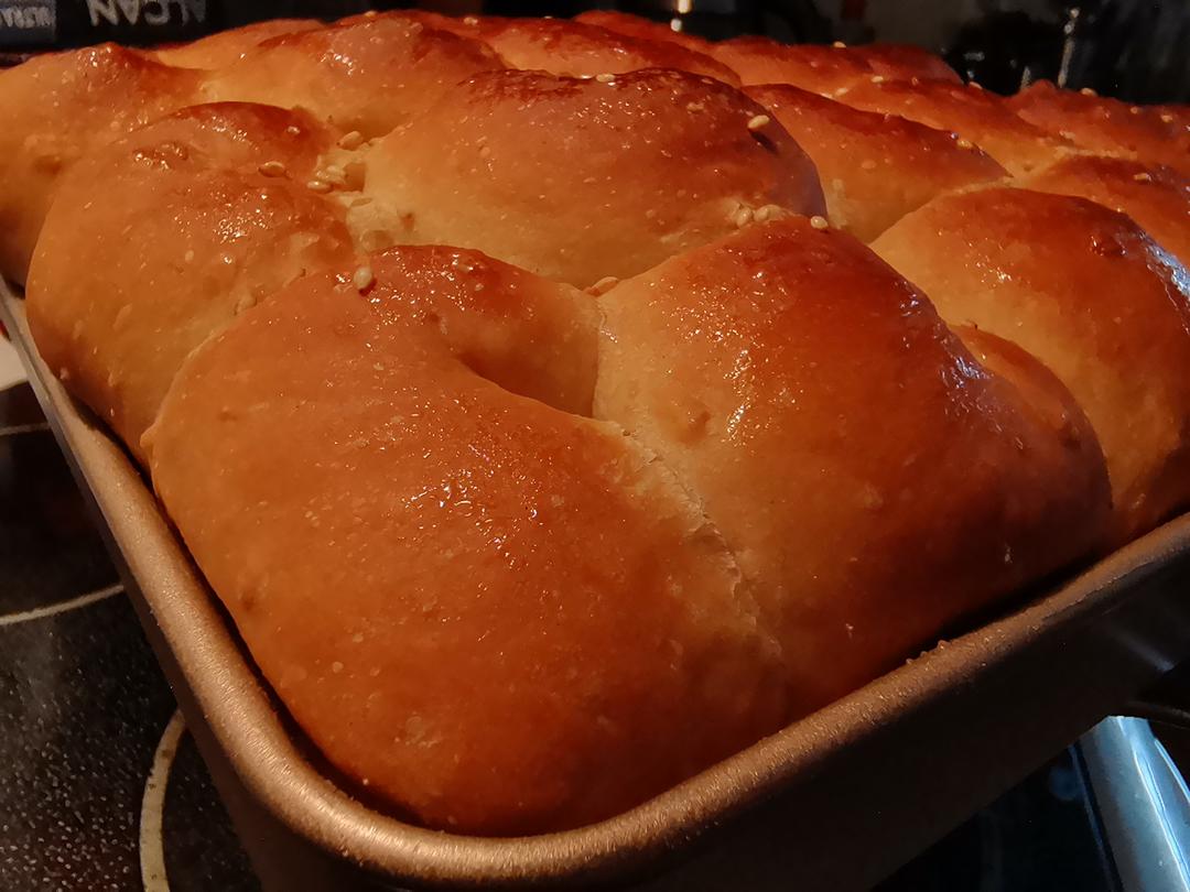 中种法蜂蜜面包---定制烤盘版本