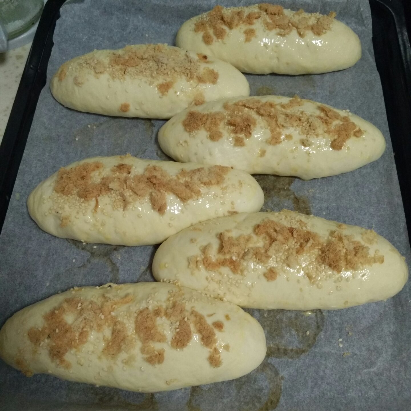 火腿肠早餐面包（一次发酵法）