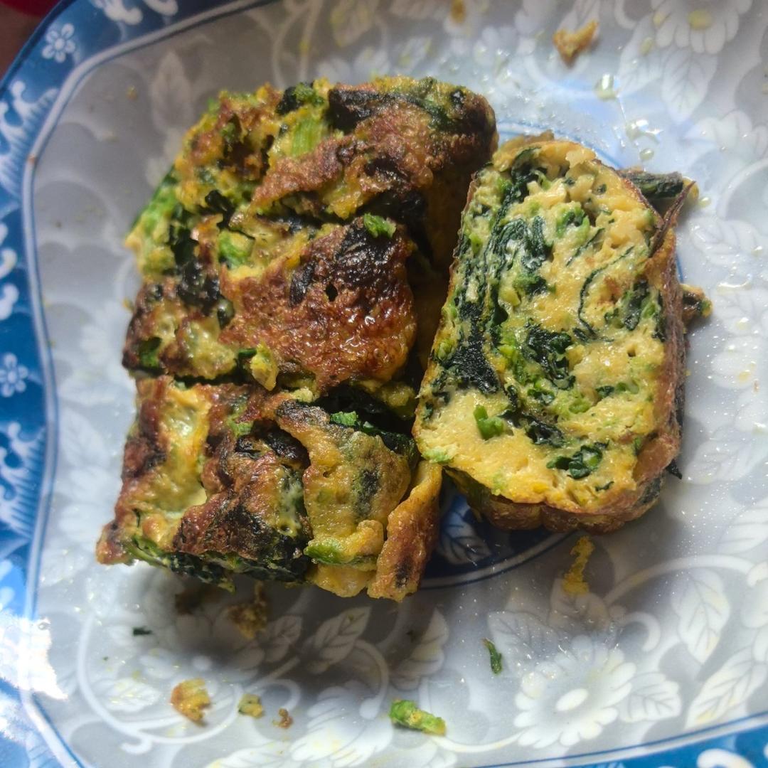 简易版菠菜鸡蛋卷懒人菜