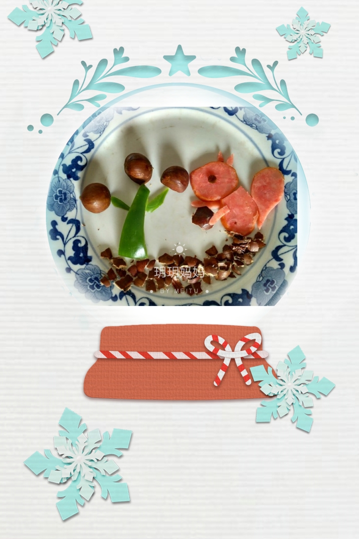 玥玥妈妈的原创儿童餐·小松鼠摘松果的做法 步骤1