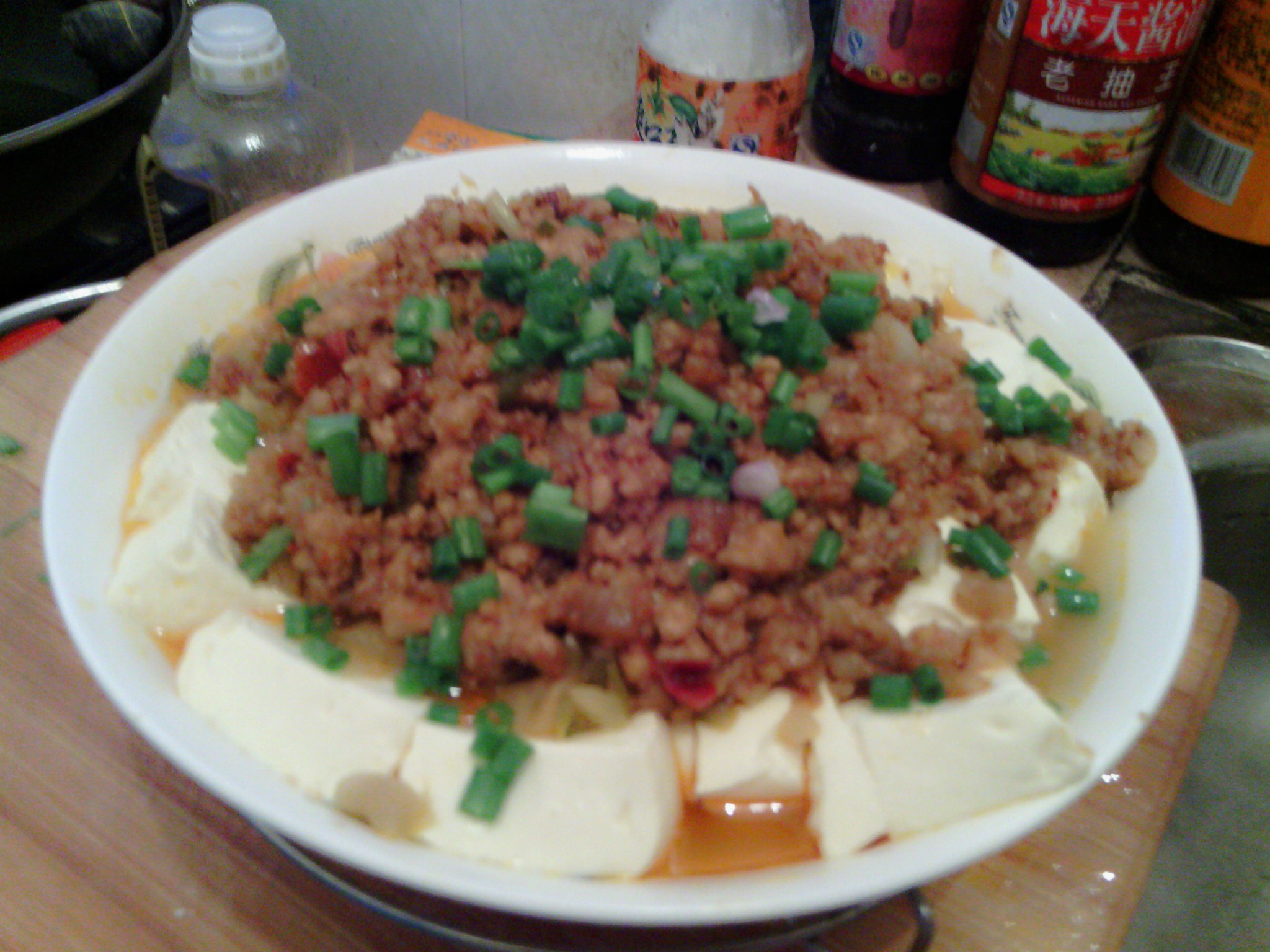 榨菜肉末蒸豆腐