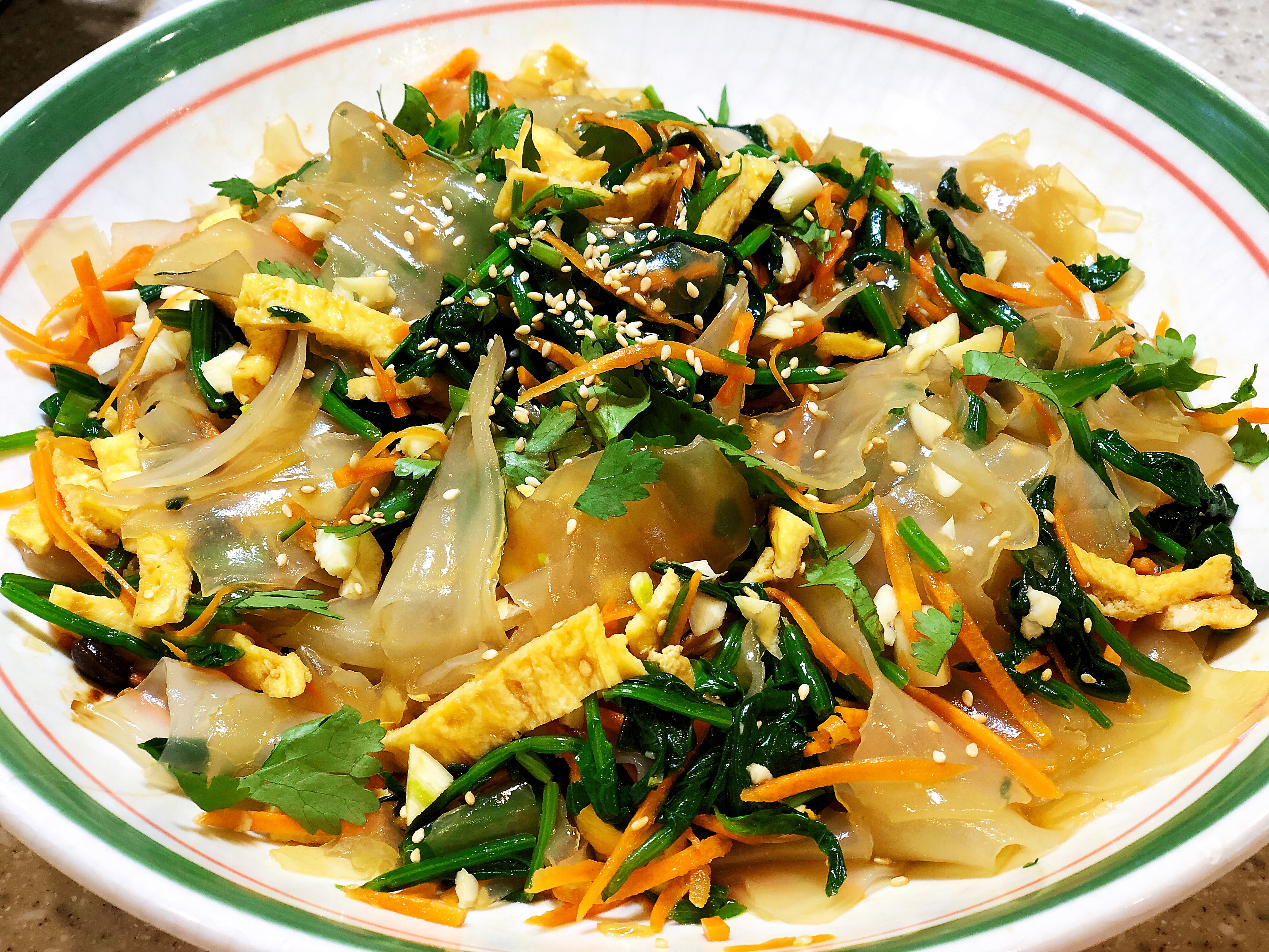 中国色拉❤️菠菜拌粉皮的做法 步骤8