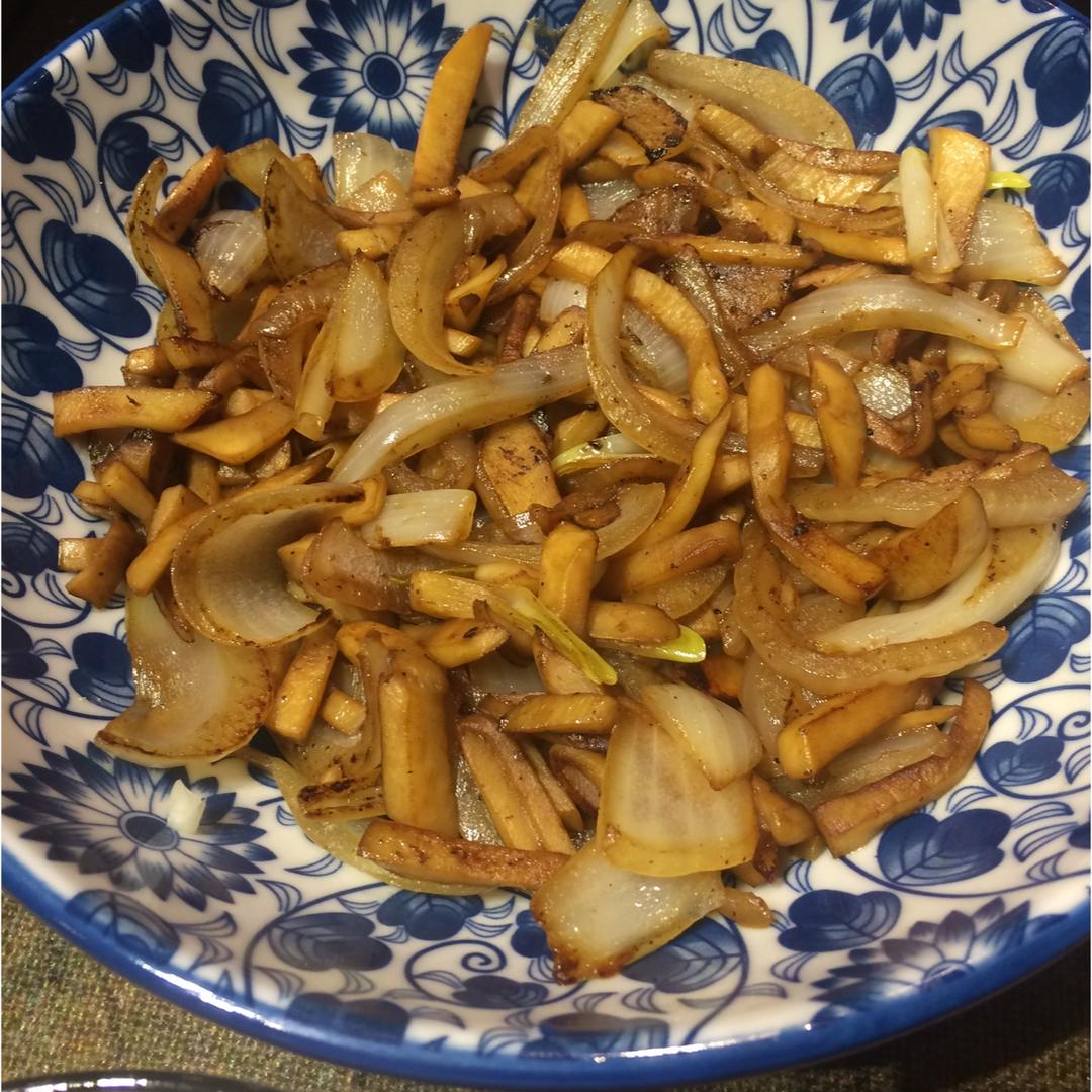 洋葱遇到杏鲍菇