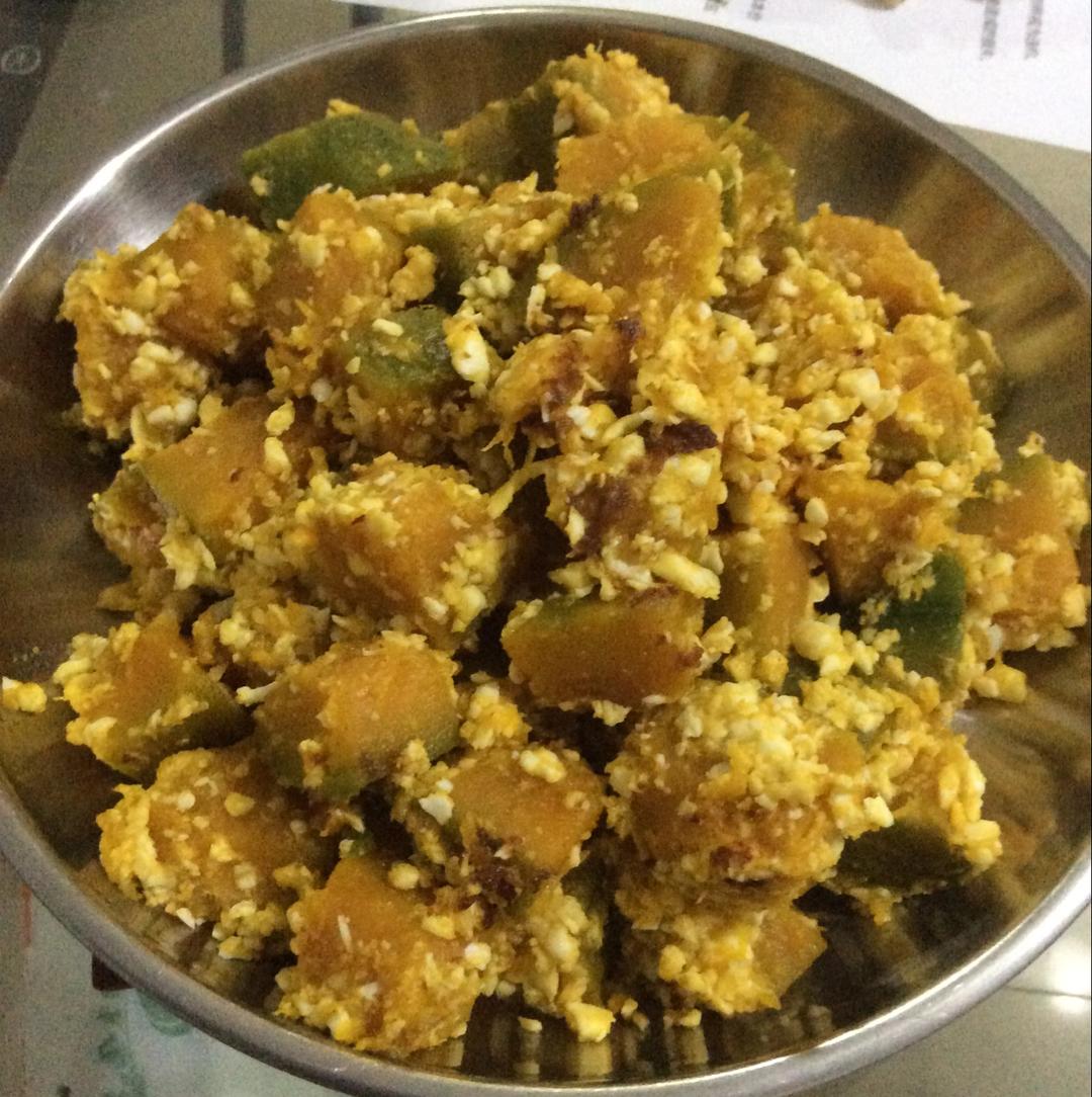 咸蛋焗南瓜（全蛋版）