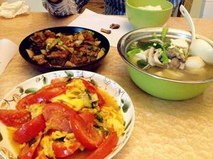 青菜蘑菇豆腐汤（排骨两吃）的做法 步骤3