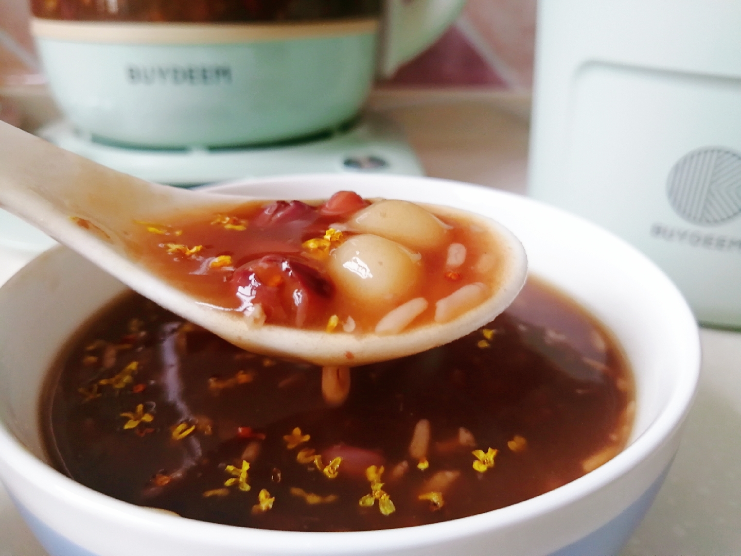 酒酿元宵红豆粥-北鼎养生壶食谱的做法 步骤14