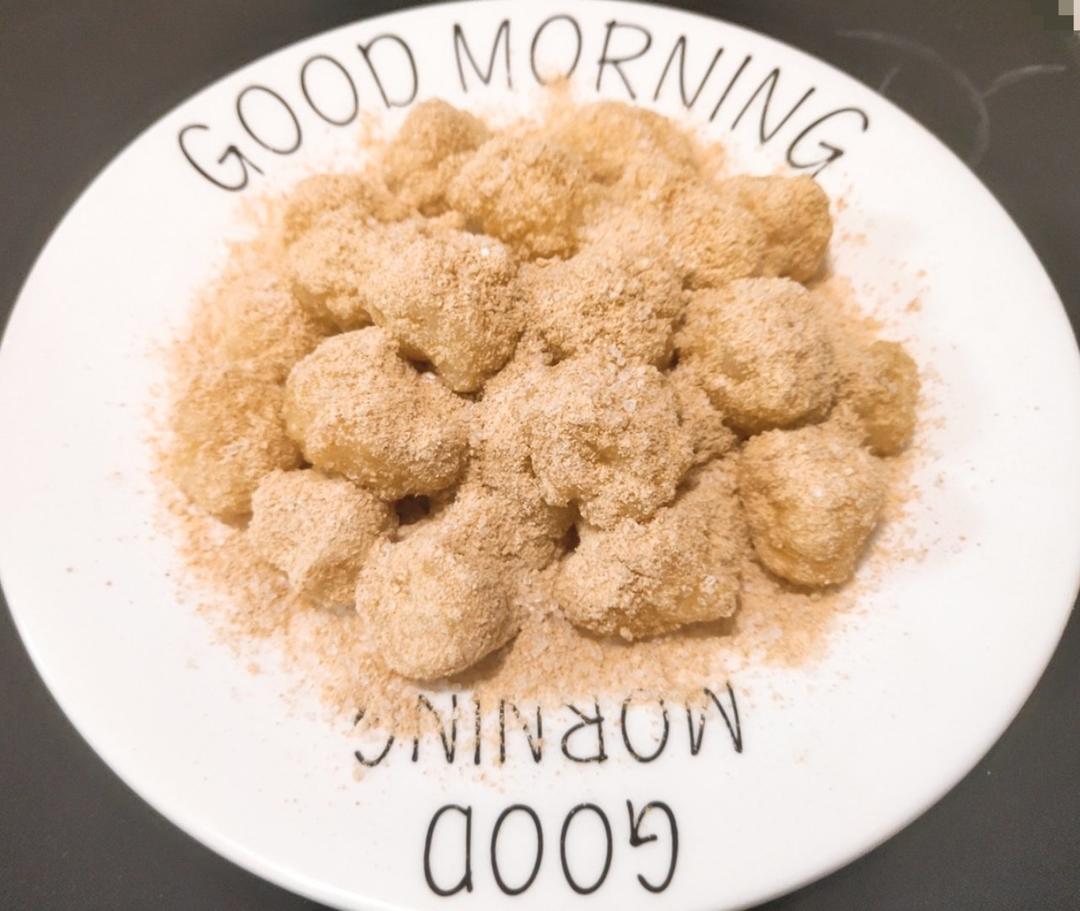 糍粑，糯米糍，黄豆粉粘糯米球【附上黄豆粉的做法】