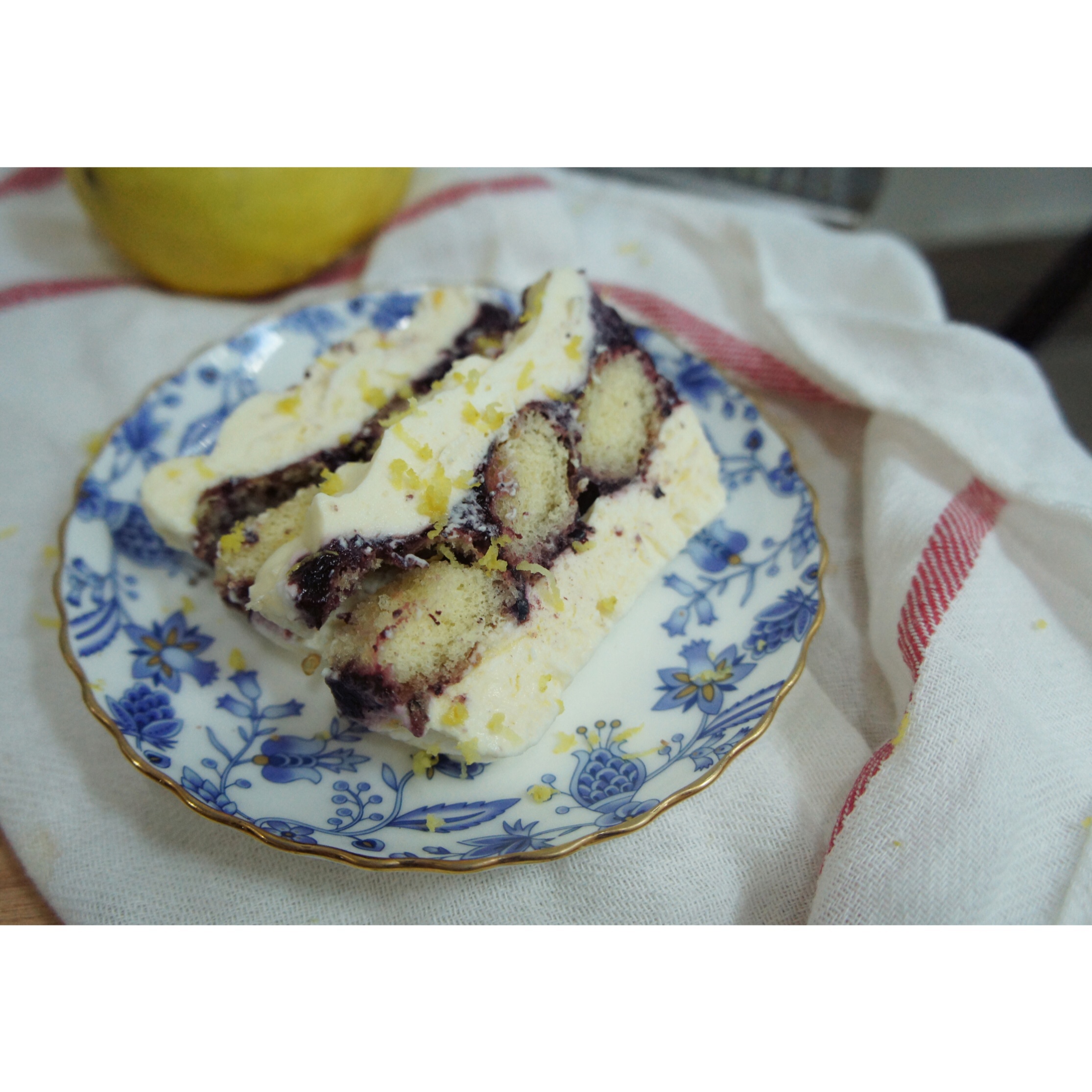 柠檬蓝莓冰淇淋蛋糕Semifreddo