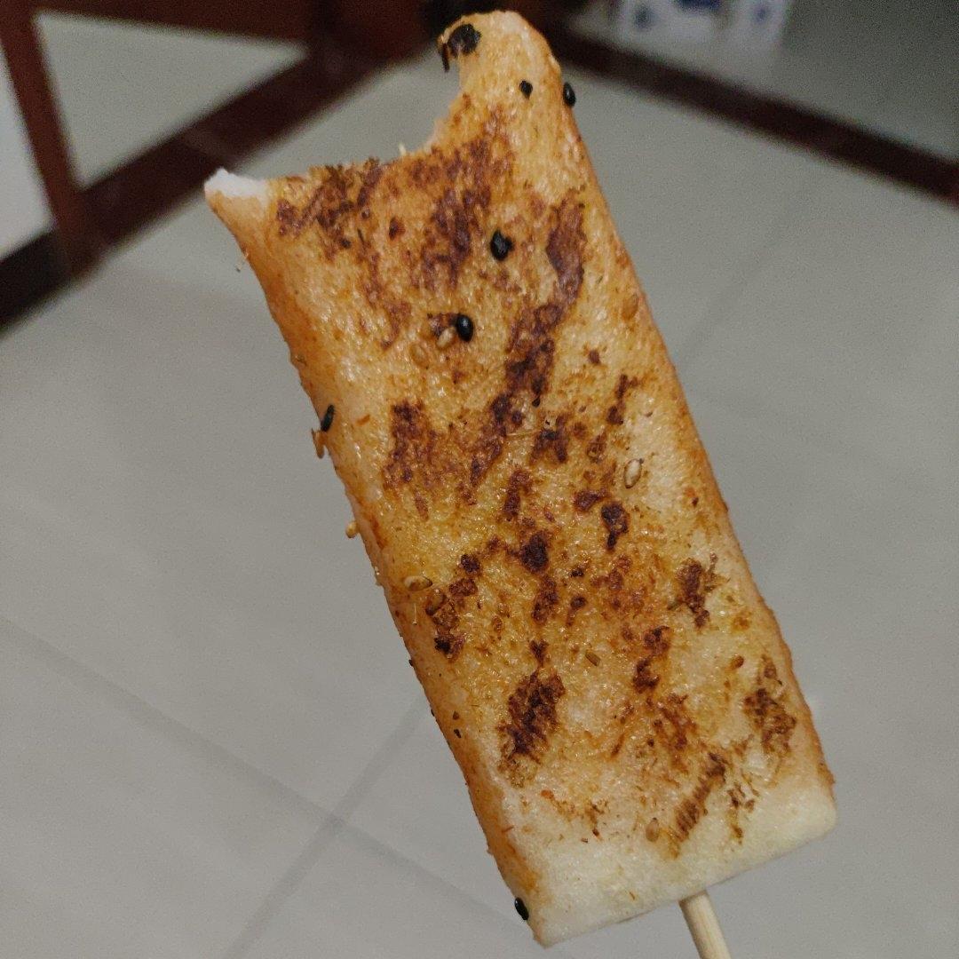 秒杀路边摊外酥里糯脆皮烤年糕