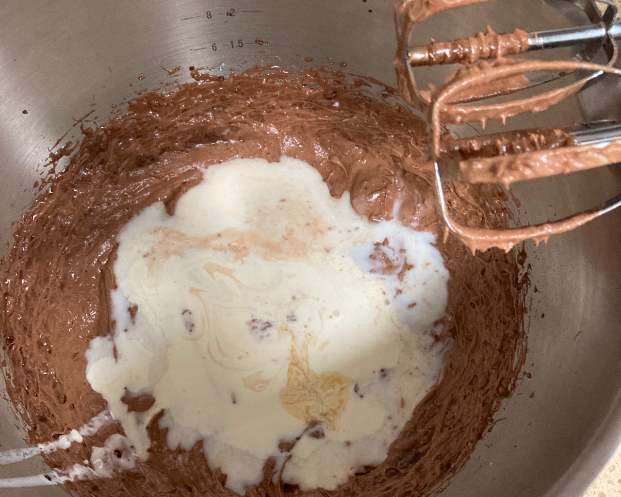 北美老式香浓巧克力派（old fashioned chocolate fudge pie）的做法 步骤4