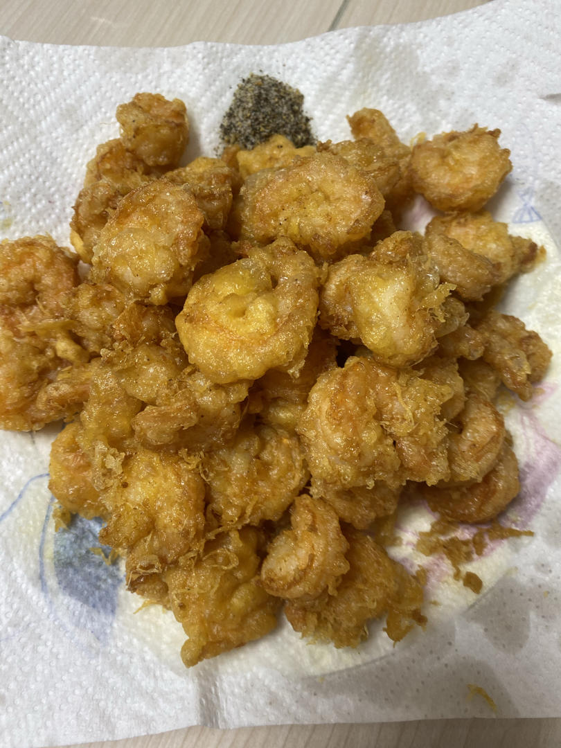 🔥吮指椒盐虾仁，完全不需要厨艺‼️