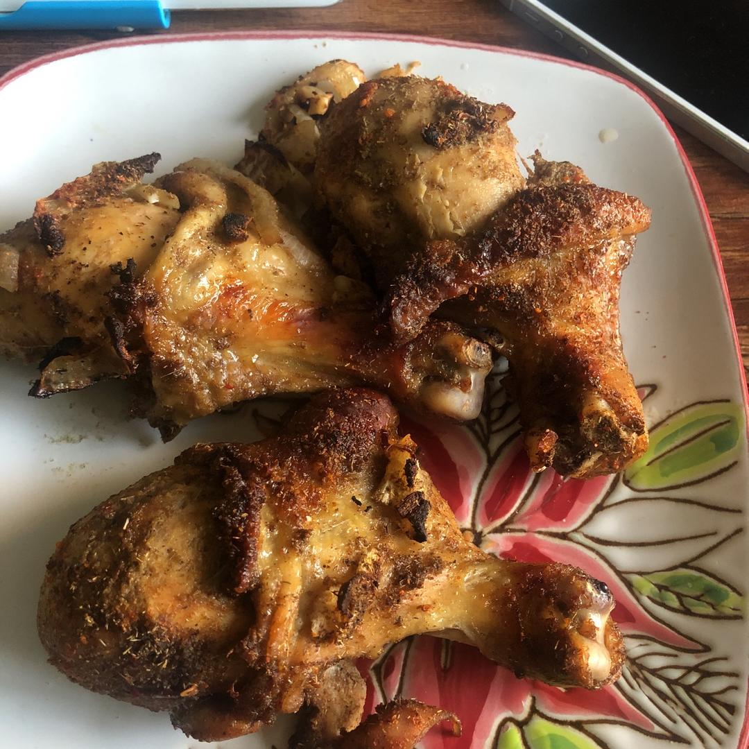 【北鼎烤箱食谱】无油喷香脆皮烤鸡腿儿【美味减脂餐】