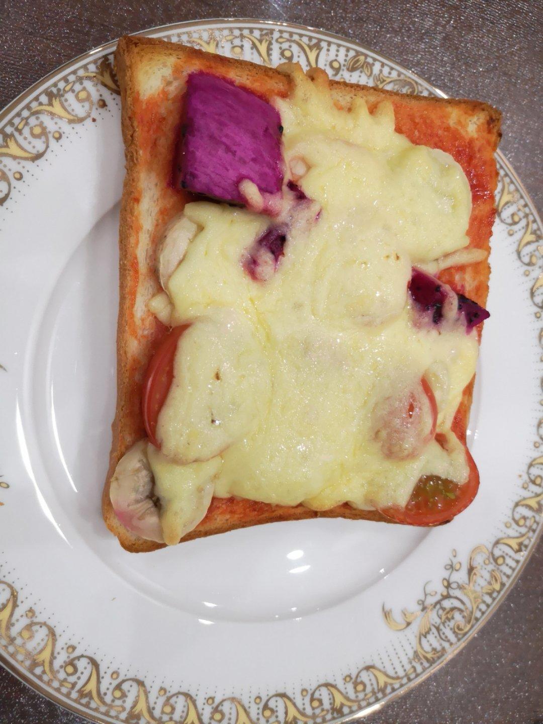 吐司培根小批萨