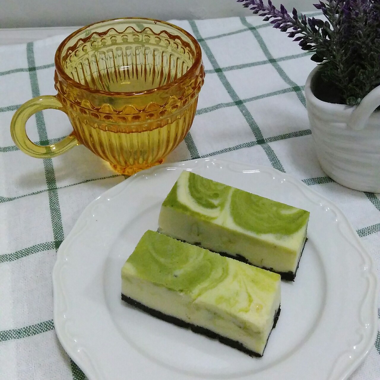【福田淳子】冷藏式抹茶大理石乳酪蛋糕