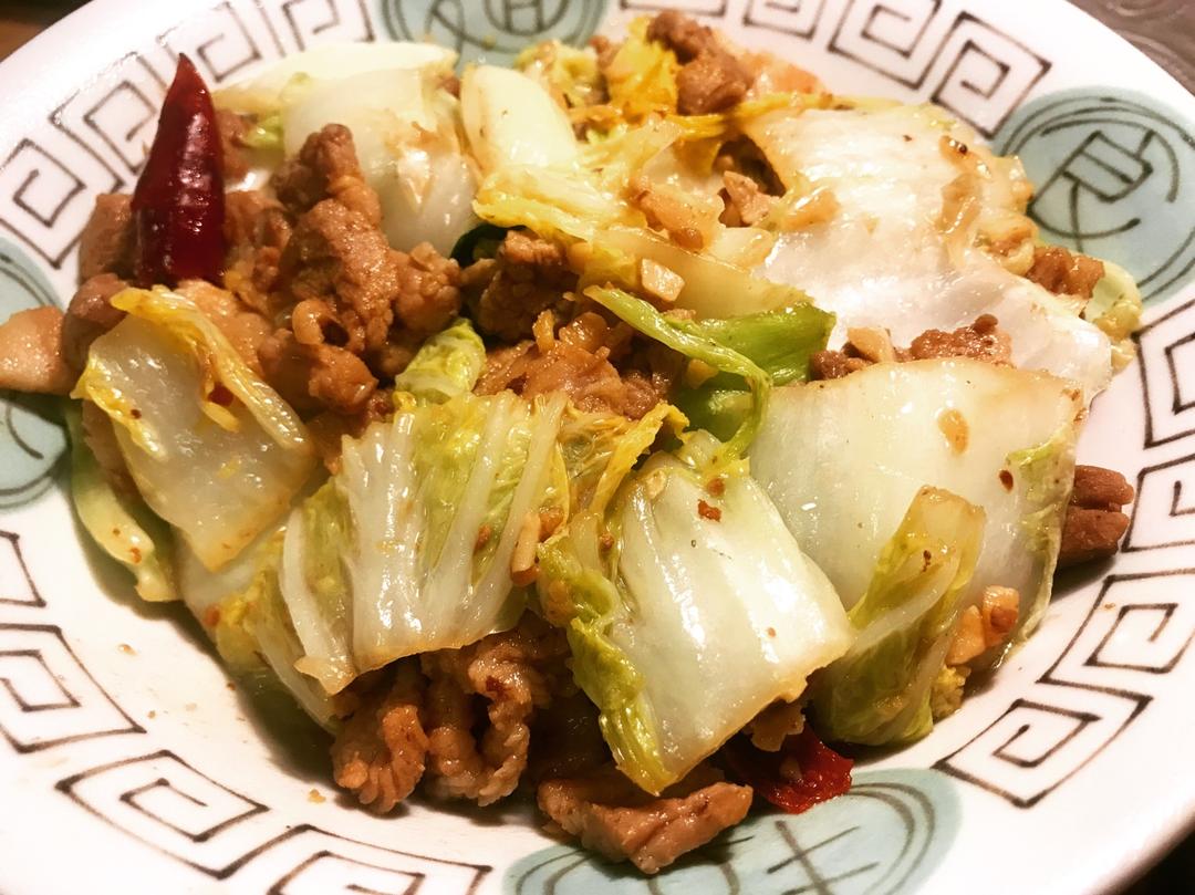 白菜炒五花肉