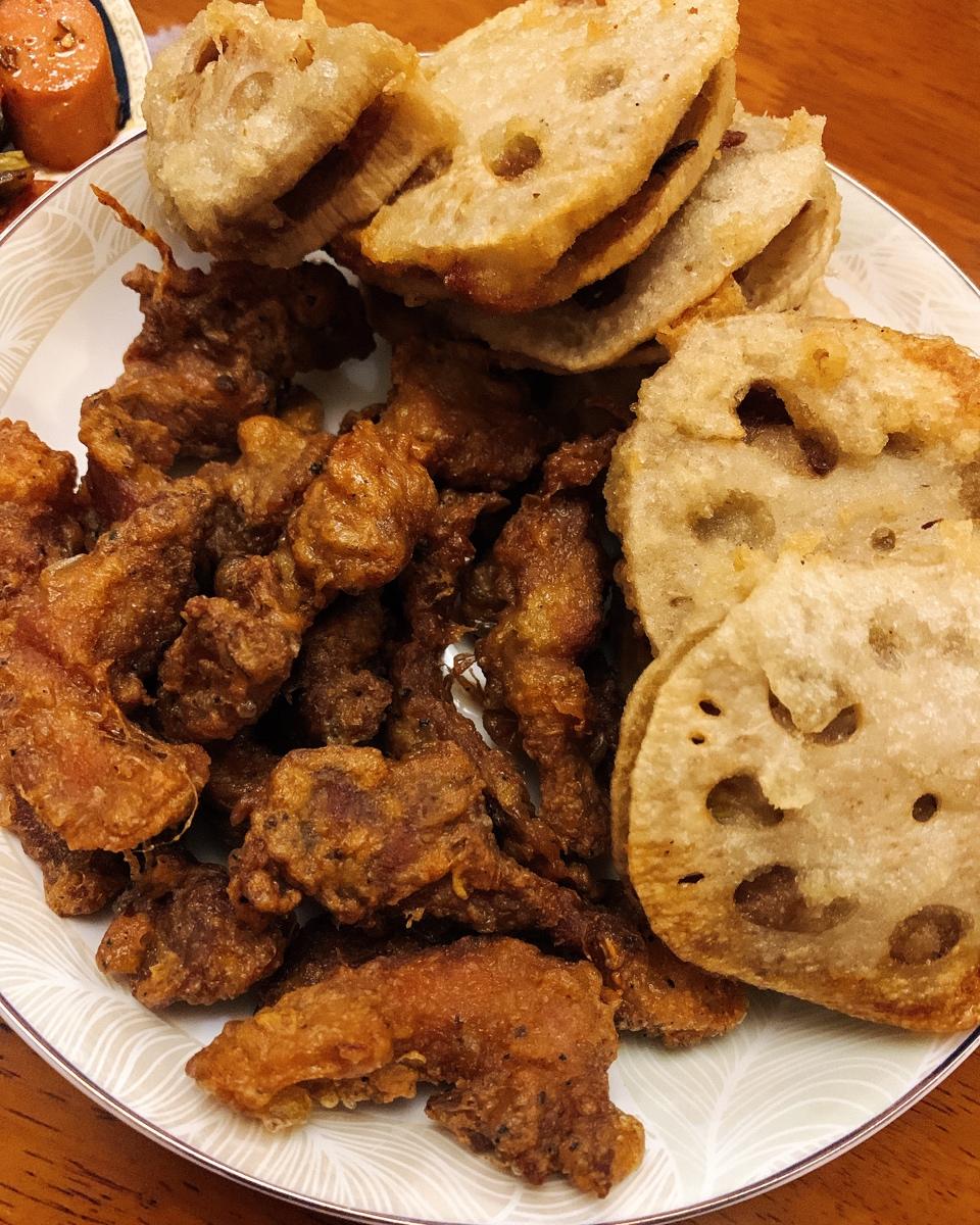 吃饭说做的堂妈小厨酥炸藕盒