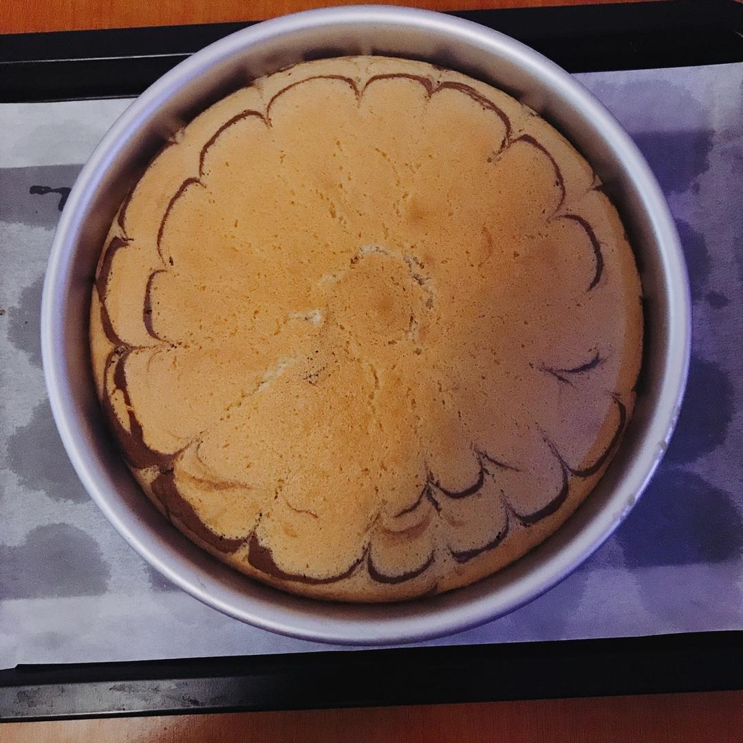 双色拉花戚风蛋糕