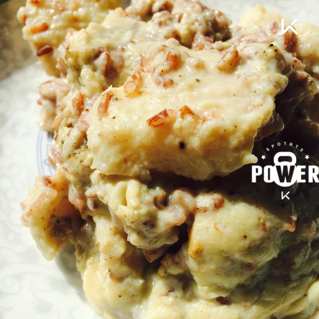 【在美味中减脂增肌】蒜香鸡肉奶油炖饭