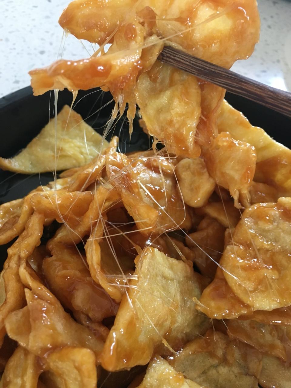 酥黄菜（拔丝鸡蛋）