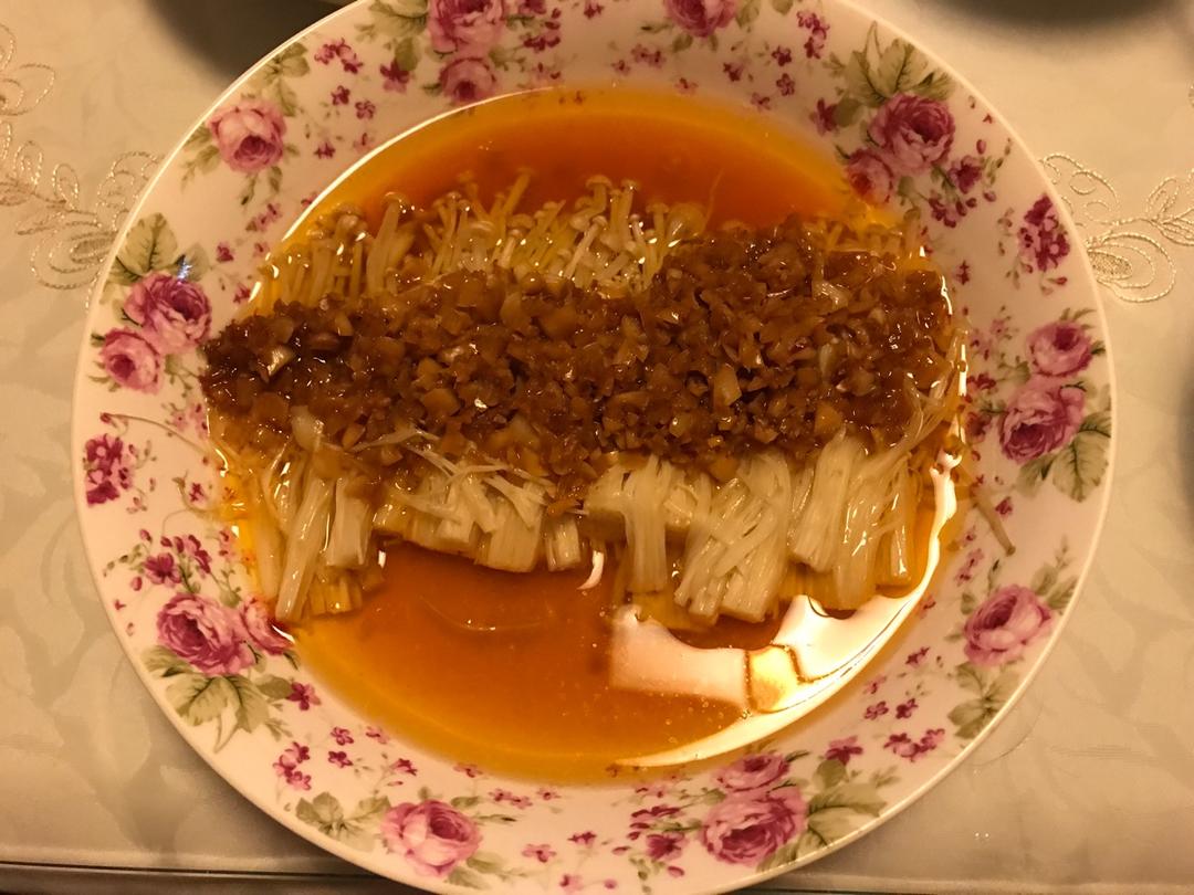 蒜蓉蒸金针菇