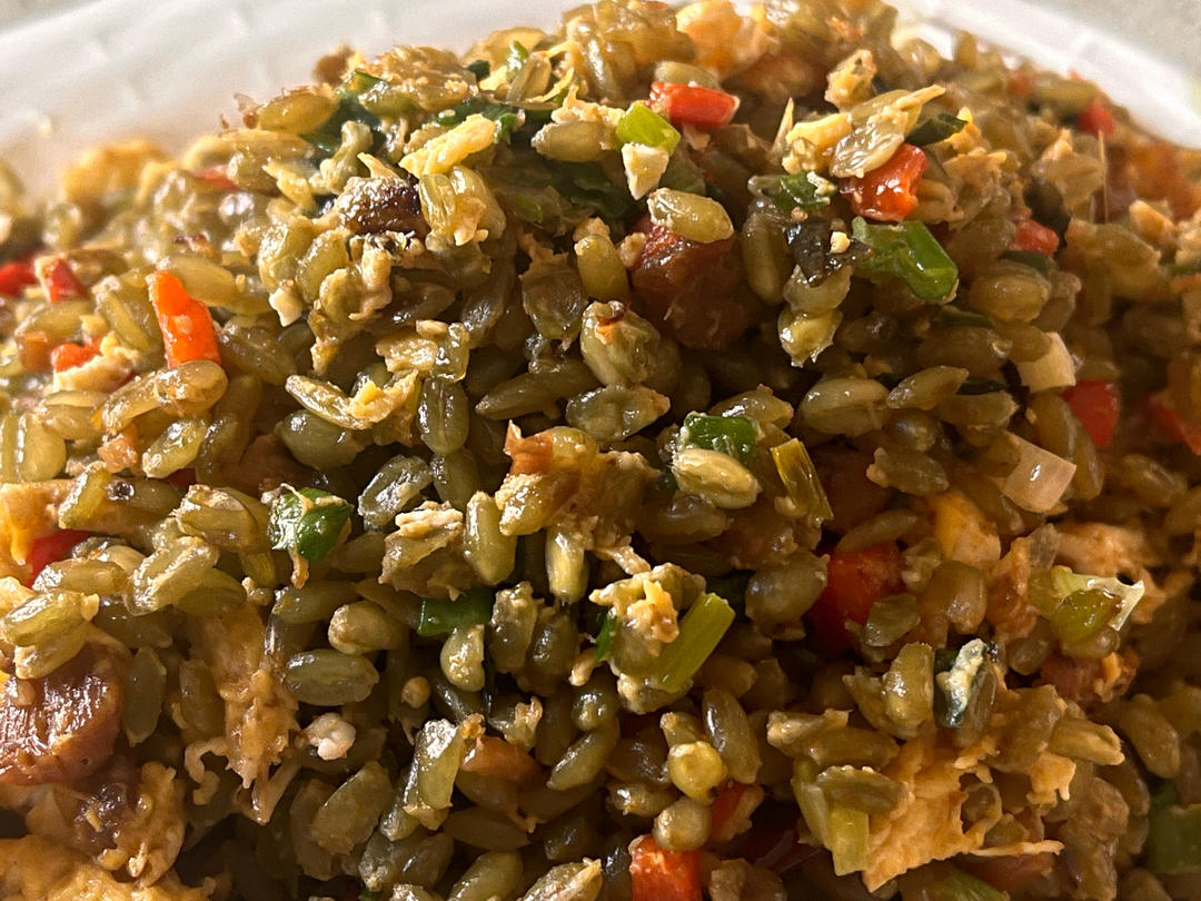 青麦仁炒鸡蛋