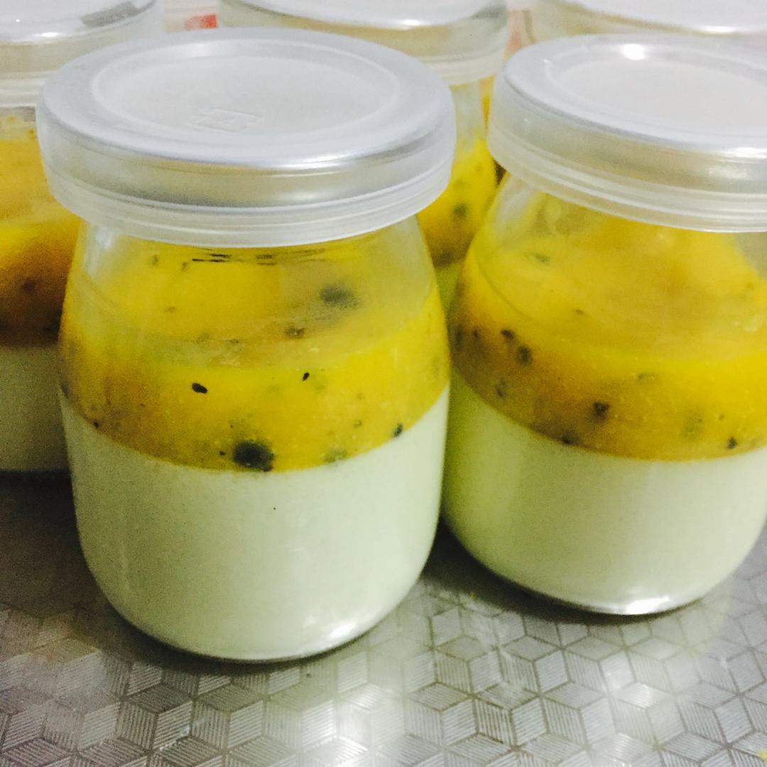 百香芒果乳酪布丁
