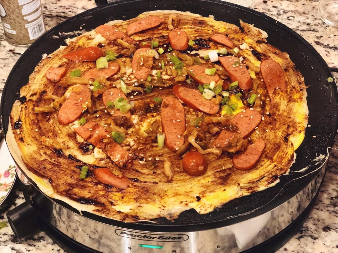 用煎饼果子神器自制鲜香美味