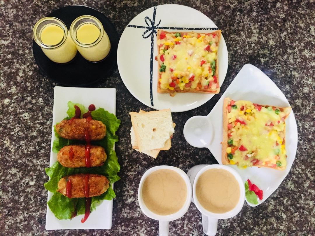 吐司培根小批萨