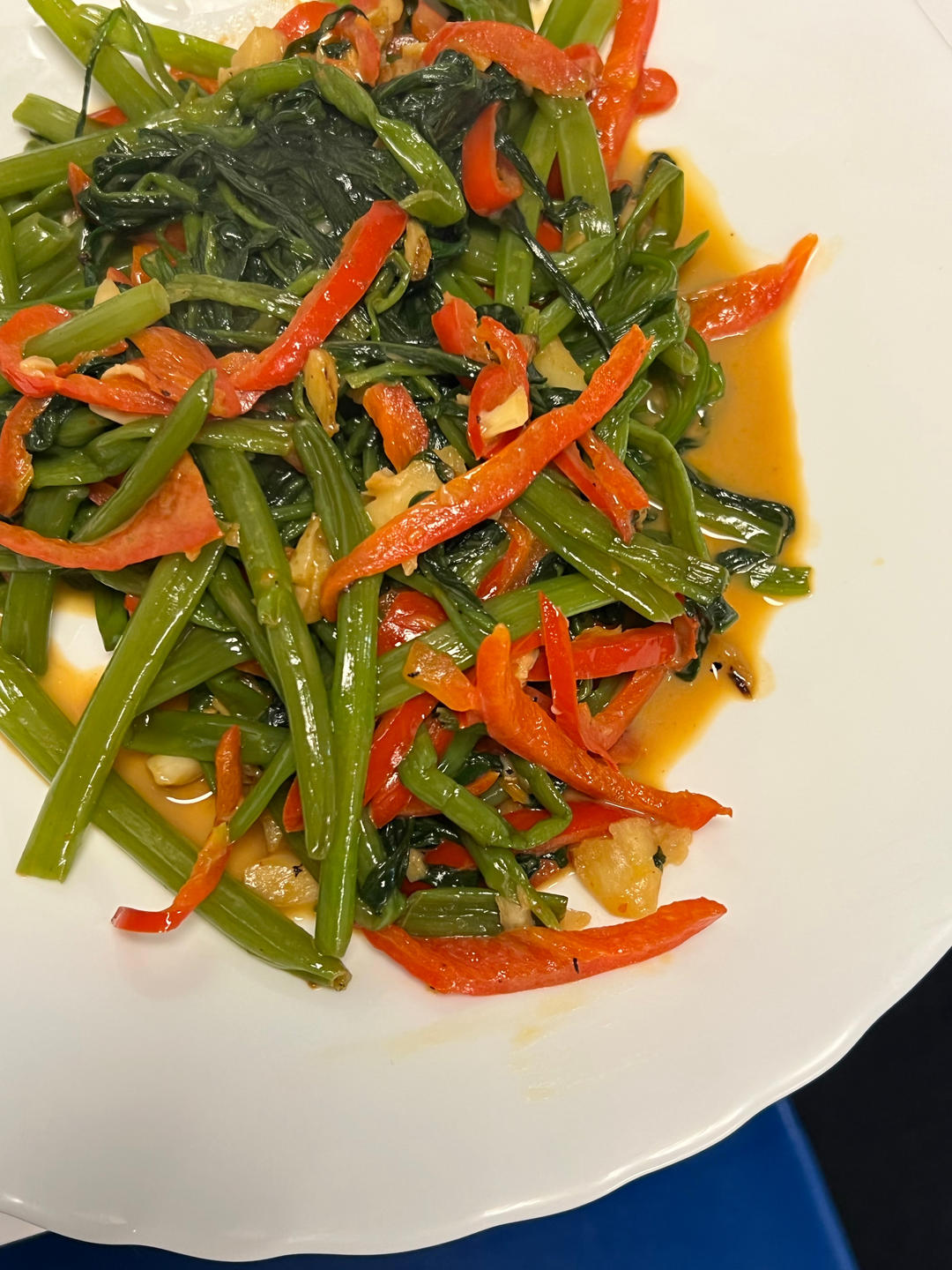椒丝腐乳炒通菜