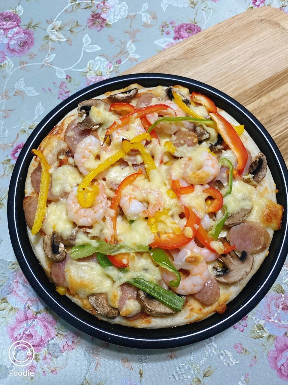 不用揉面的厚底披萨🍕的做法 步骤8