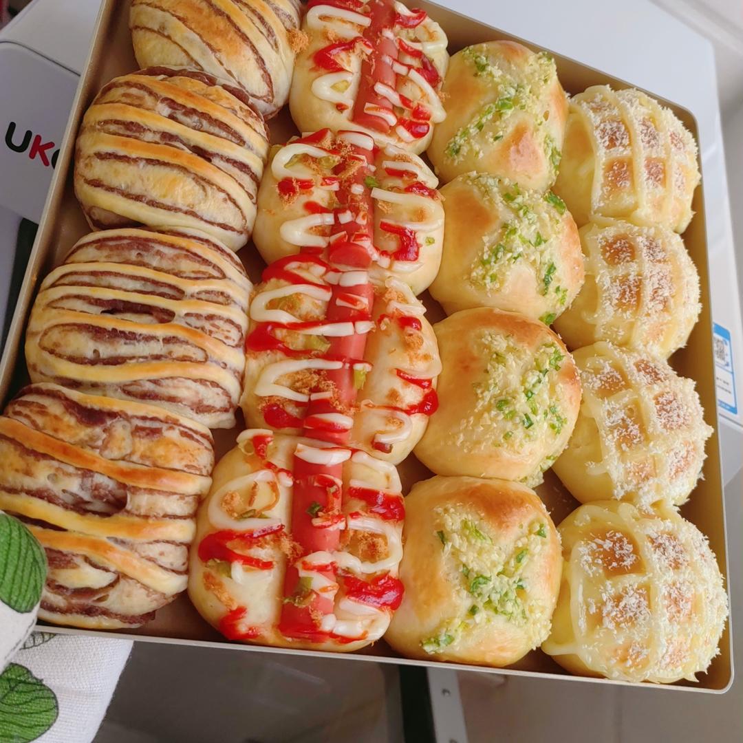 一个面团做4种口味面包！松软可口巨美味！