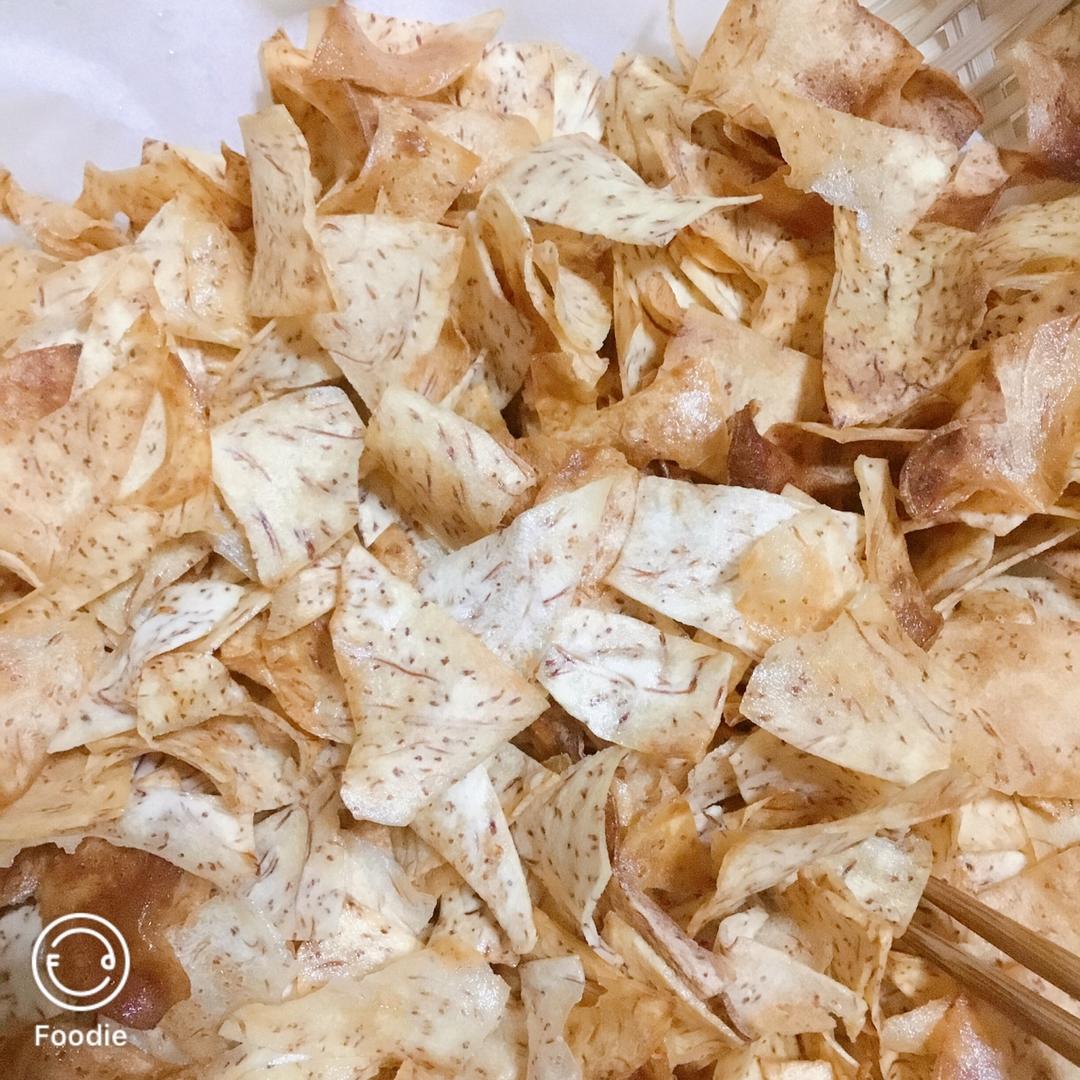 自制零食-炸芋头片儿