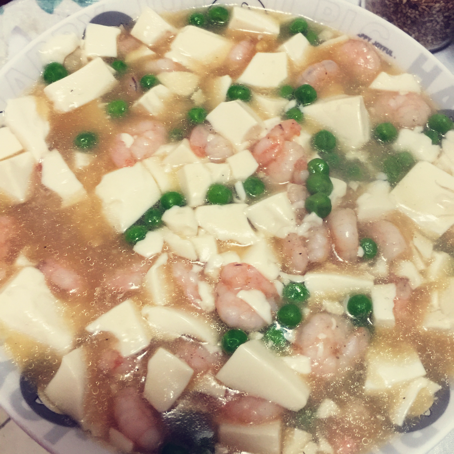 虾仁毛豆烩豆腐
