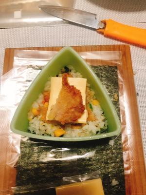 多出来的米饭和菜怎么办—罗森同款三角饭团🍙的做法 步骤8