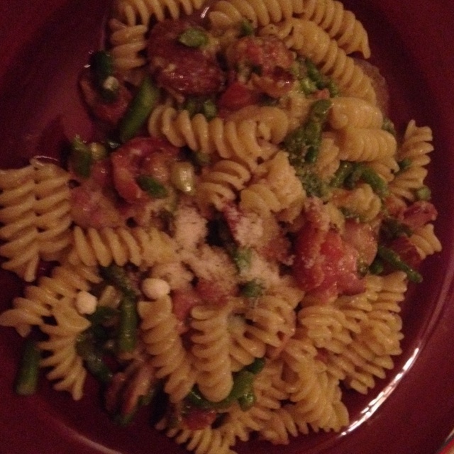 培根芦笋鸡蛋意面