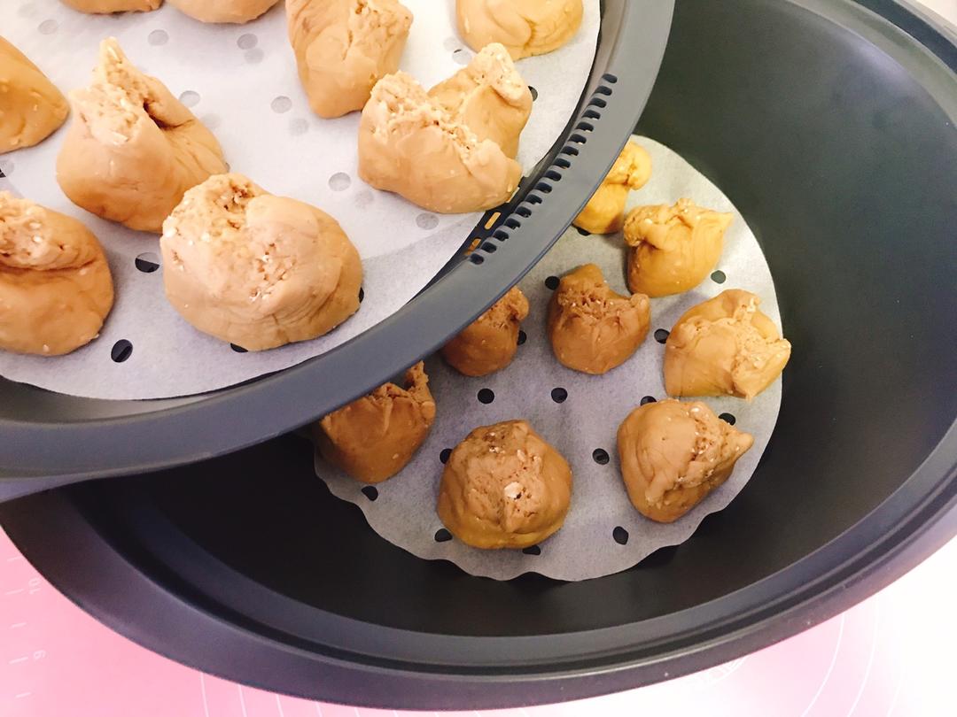 vitamin420做的美善品红糖燕麦开花馒头