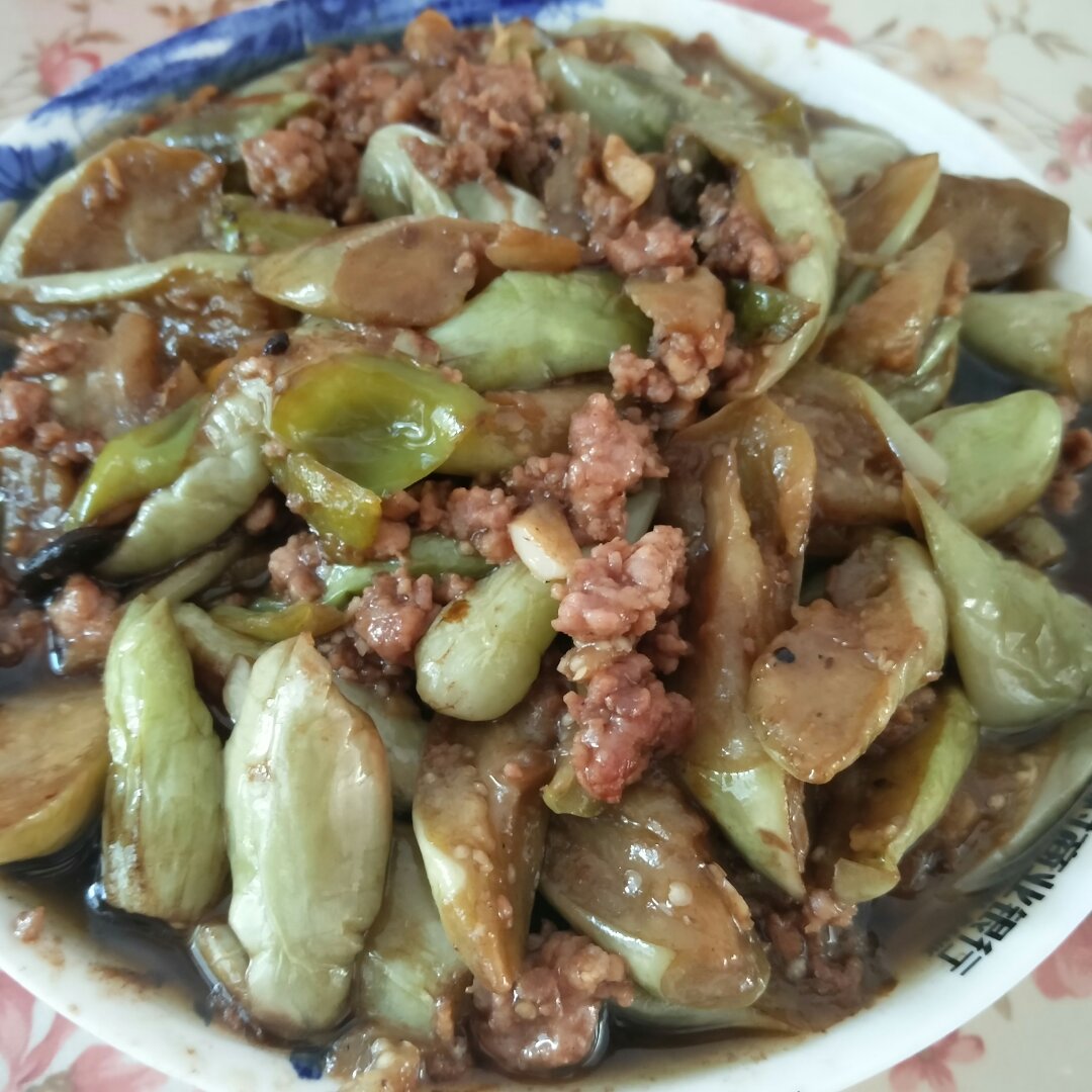 红烧肉沫茄子