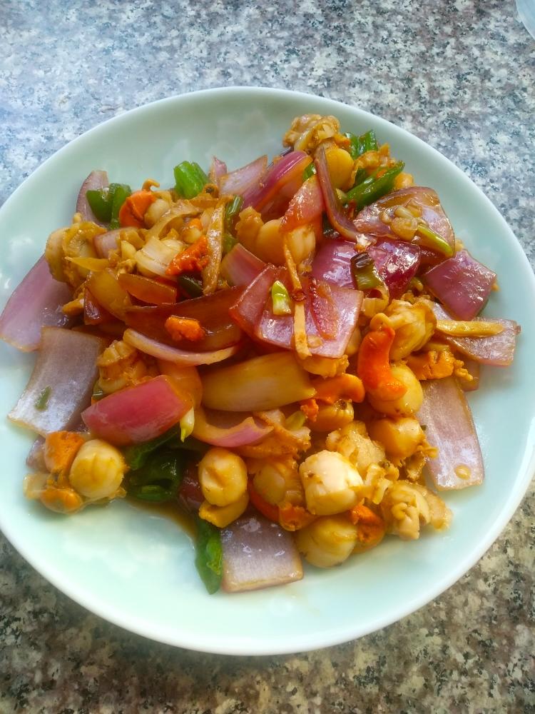 冷冻扇贝肉的清理方法