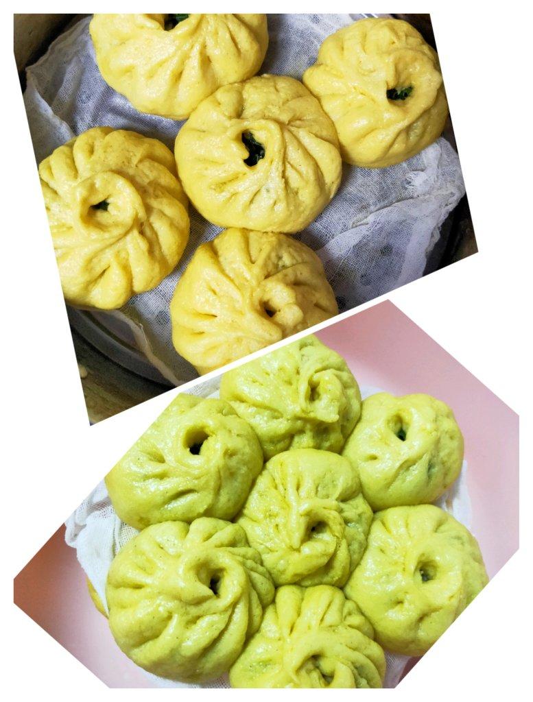 玉米面素馅包子