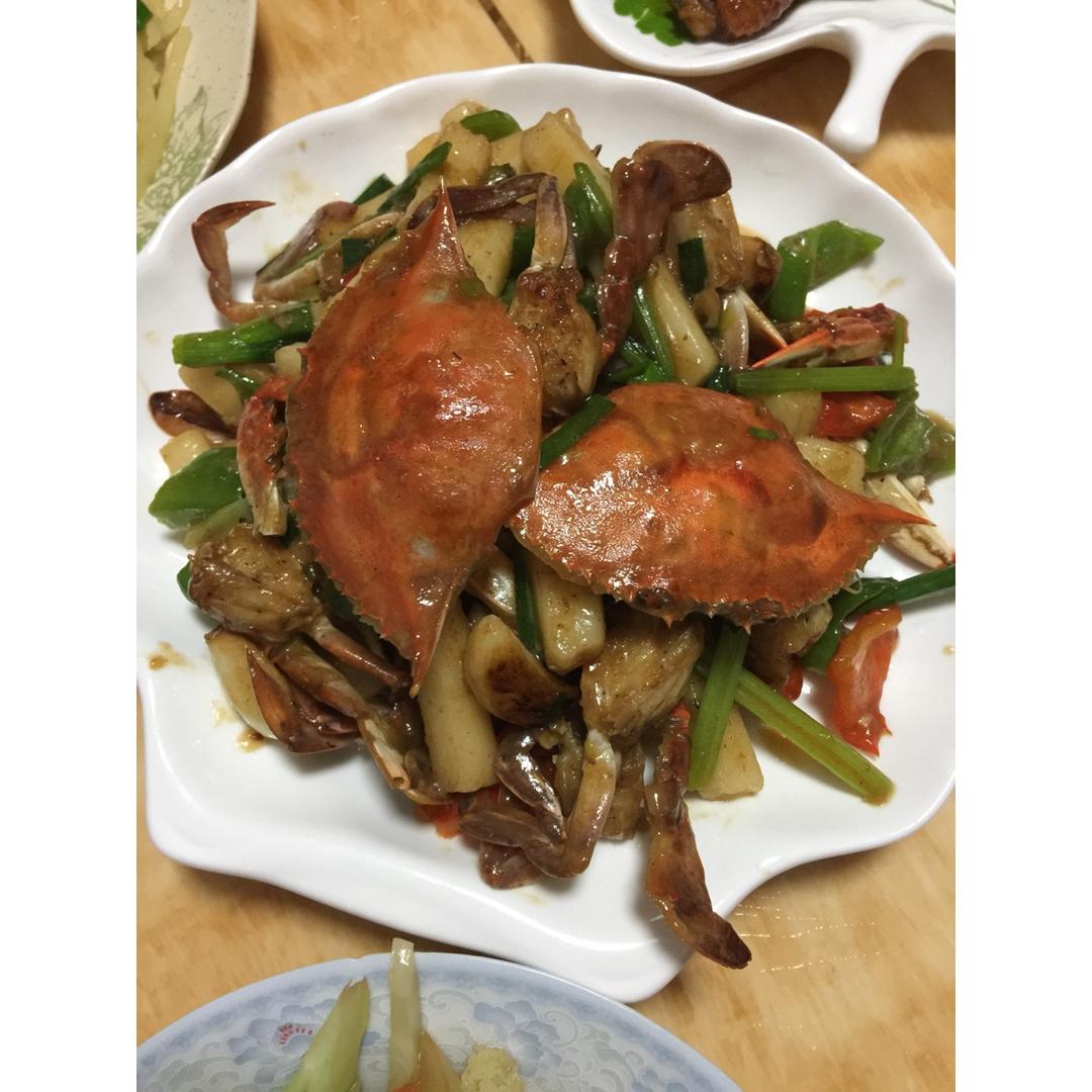 梭子蟹炒年糕