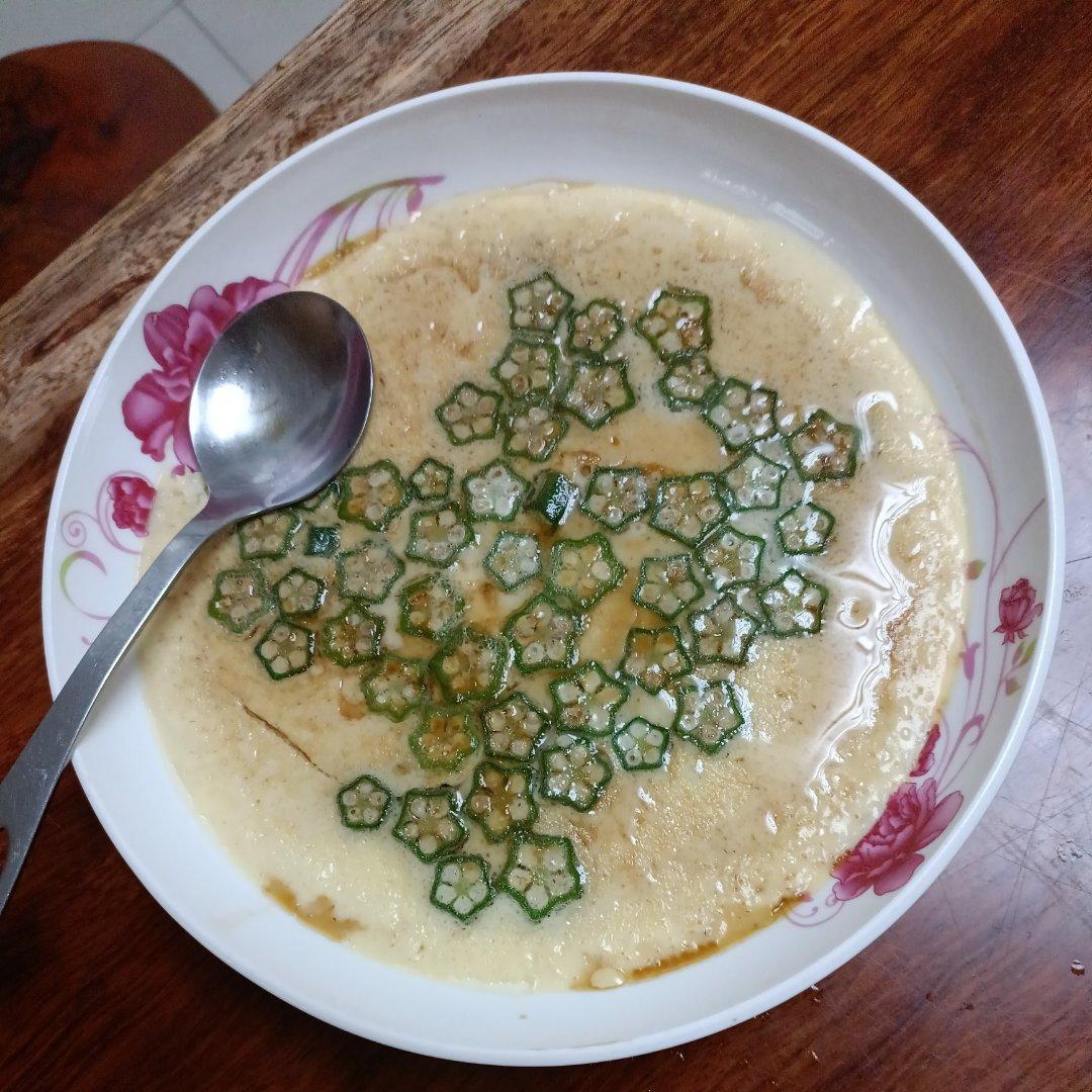 颜值控-做一朵开在碗里的花秋葵蒸水蛋