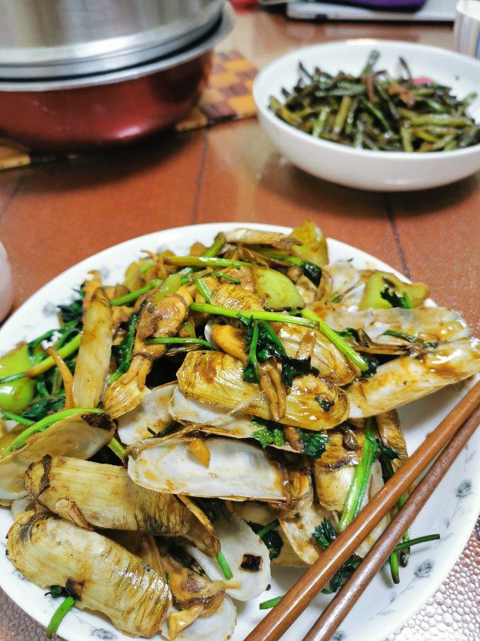 绝味爆炒蛏子（好吃到流泪）
