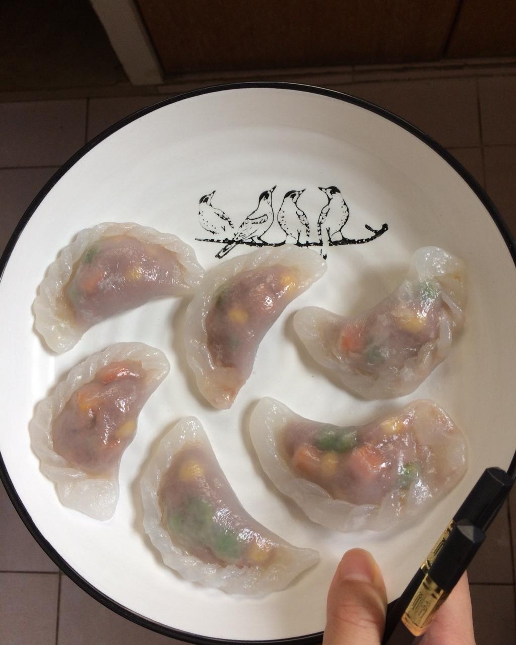 弯梳虾饺
