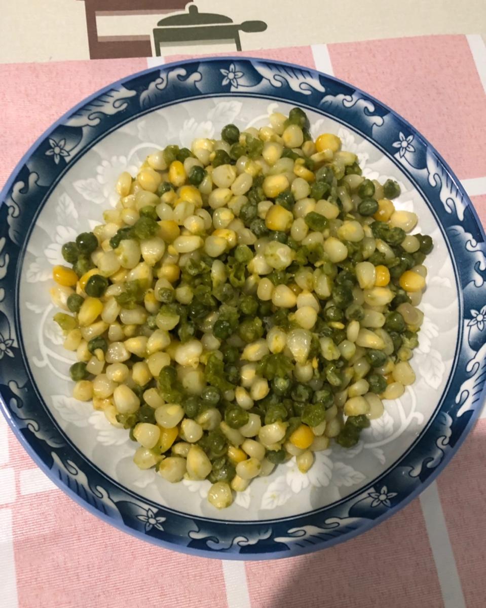 青豆虾仁玉米粒