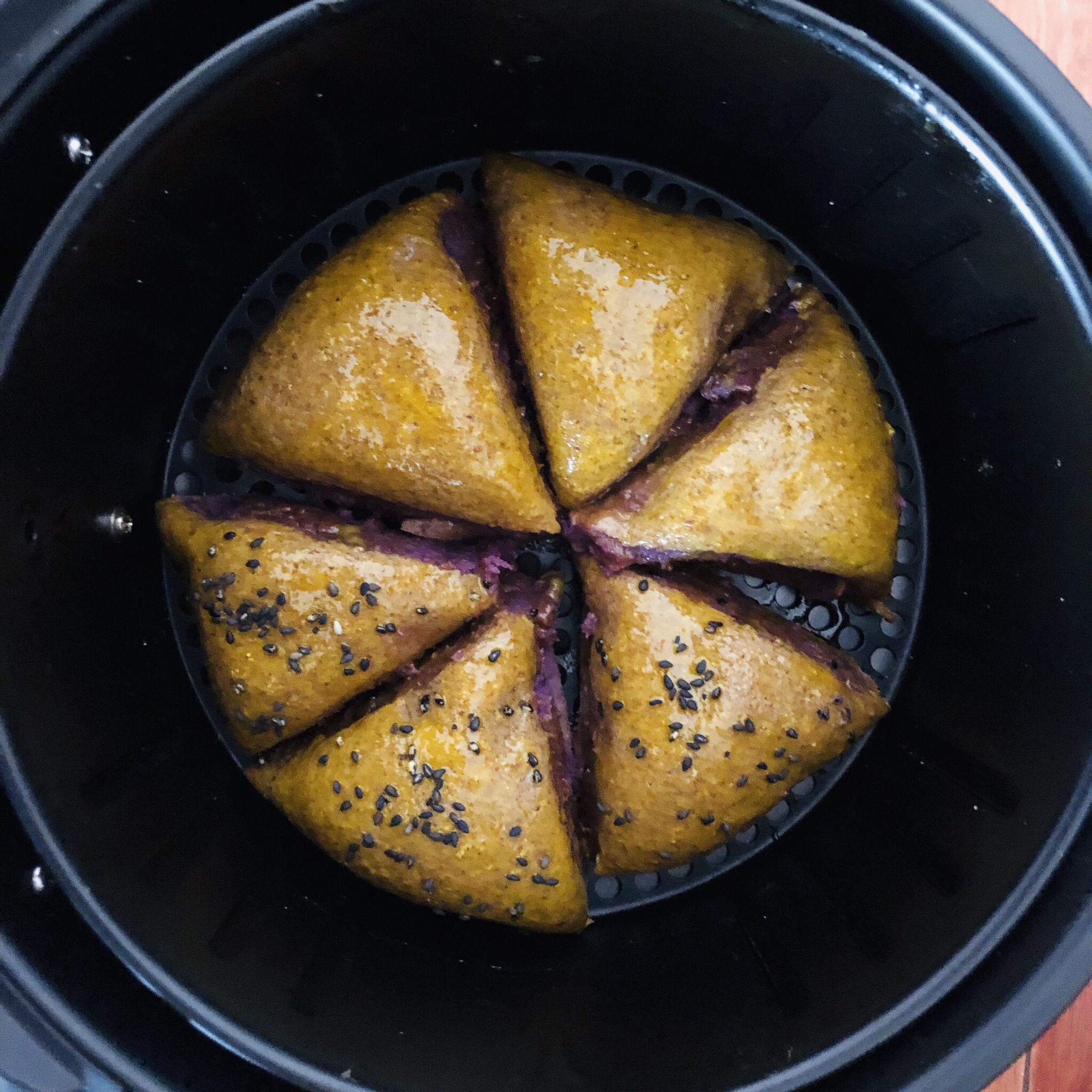 减肥餐:空气炸锅全麦紫薯派的做法